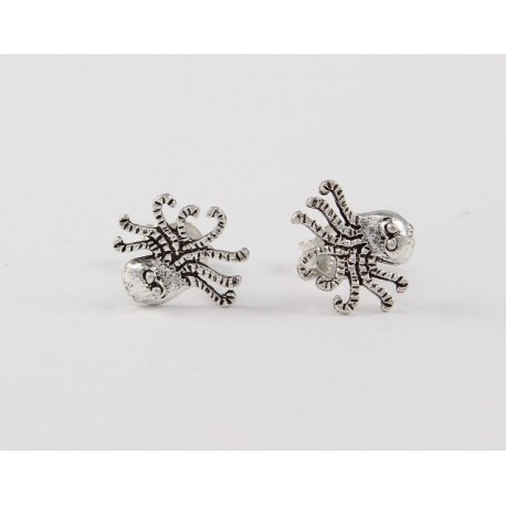 Oktopus, Krake,  Ohrstecker aus 925-Silber
