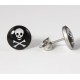 Ohrstecker Totenkopf Cabochon Edelstahl