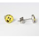 Smile Cabochon Ohrstecker aus Edelstahl