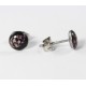 Ohrstecker Cabochon mit Totenkopf  aus Edelstahl