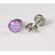 Cabochon Ohrstecker "I wont you" Edelstahl