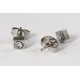 Ohrstecker Quadrat 5mm mit Zirkon Edelstahl