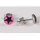 Ohrstecker Cabochon mit Motiv  Stern aus Edelstahl