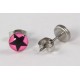 Ohrstecker Cabochon mit Motiv  Stern aus Edelstahl