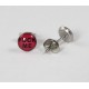 Ohrstecker Cabochon mit Logo "Fuck me" in Edelstahl eingefasst