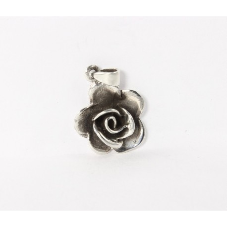 Kettenanhänger Rose aus 925-Silber