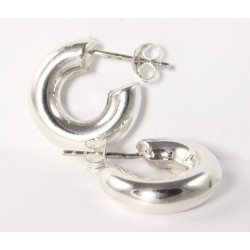 Creole Silber offen mit Stecker