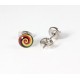 Ohrstecker Cabochon Spirale bunt Edelstahl