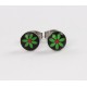 Ohrstecker Cabochon mit Blume Edelstahl