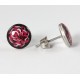 Ohrstecker Cabochon Blume groß Edelstahl