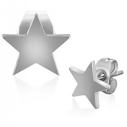Ohrstecker Stern aus  Edelstahl