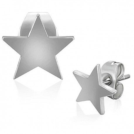Ohrstecker Stern aus  Edelstahl
