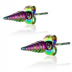 Ohrstecker Spitze bunt Edelstahl