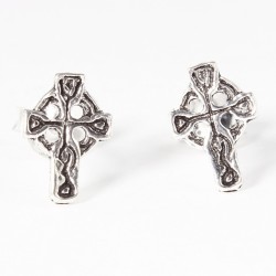 Keltisches Kreuz Ohrstecker 925-Silber