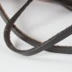 Lederband schwarz Rindleder eckig flach 5 x 2 mm