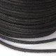 Lederbänder, Lederband aus Rindleder schwarz matt Wildleder Look rund Ø 2 mm 