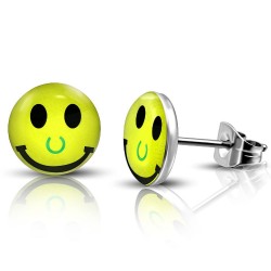 Smile Cabochon Ohrstecker Edelstahl