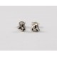 Ohrstecker Maske aus Echt Silber