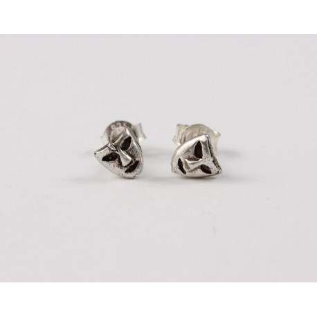 Ohrstecker Maske aus Echt Silber