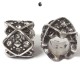 Edelstahl Perlen / Röhren, Loch 6 mm, Optik Antik Silber zum Basteln für Schmuck