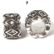 Edelstahl Perlen / Röhren, Loch 6 mm, Optik Antik Silber zum Basteln für Schmuck