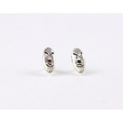 Silber Ohrstecker ovale Maske