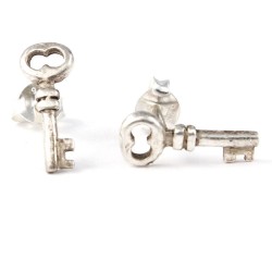 Ohrstecker Schlüssel groß aus  925-Silber