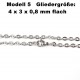 Edelstahl Ketten Halskette, Armband, Fußkettchen, Länge frei wählbar -  Modell 5
