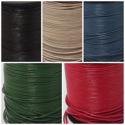 Lederbänder Echt Ziegenleder - in 4 Farben - Ø 1 mm / 1-100 Meter am Stück