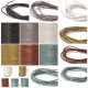 Lederbänder Echt Büffelleder - Metallic-Farben - Ø 2 mm / 1-100 Meter am Stück