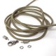Ketten-, Armband-Verschluss-Set aus Edelstahl + 1 m Lederband Ø 2 mm