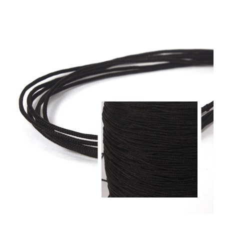Nylonband Ø1 mm schwarz zum Basteln von Shamball-Armbänder, 3-10 Meter