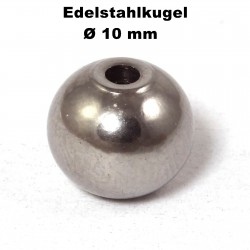 Kugeln Perlen aus Edelstahl mit Loch Ø 10 mm zum Basteln für Schmuck