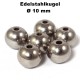 Kugeln Perlen aus Edelstahl mit Loch Ø 10 mm zum Basteln für Schmuck
