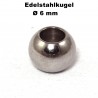 Kugeln Perlen aus Edelstahl mit Loch Ø 6 mm zum Basteln für Schmuck