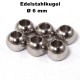 Kugeln Perlen aus Edelstahl mit Loch Ø 6 mm zum Basteln für Schmuck
