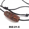 Dzi-Stein, (9 Augen), Tibetischer Achat, Glücksbringer, mit Lederkette