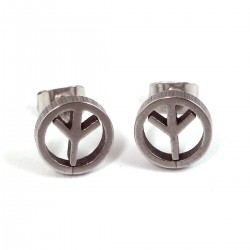 Ohrstecker Peace aus Edelstahl