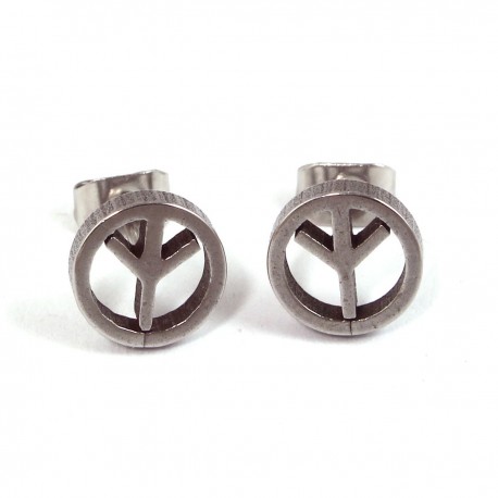 Ohrstecker Peace aus Edelstahl